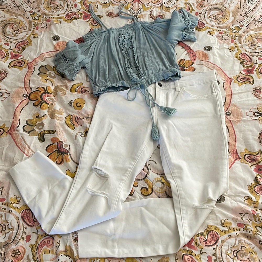 Vans white jeans